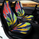Black Backed Spiral Tie Dye Print Universal Fit Car Seat Covers