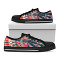 Black Backed Tie Dye Print Black Low Top Sneakers