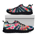 Black Backed Tie Dye Print Black Running Shoes
