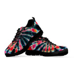 Black Backed Tie Dye Print Black Sneakers