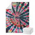 Black Backed Tie Dye Print Blanket