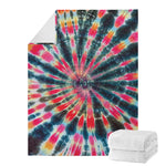 Black Backed Tie Dye Print Blanket