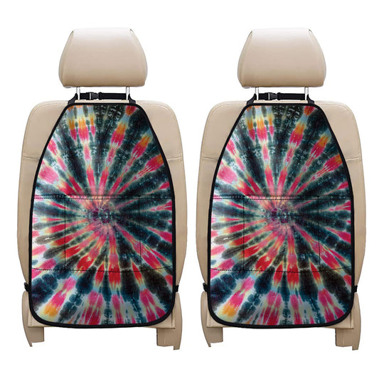 Black Backed Tie Dye Print Car Seat Organizers