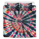 Black Backed Tie Dye Print Duvet Cover Bedding Set