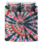 Black Backed Tie Dye Print Duvet Cover Bedding Set