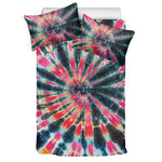Black Backed Tie Dye Print Duvet Cover Bedding Set
