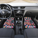 Black Backed Tie Dye Print Front and Back Car Floor Mats