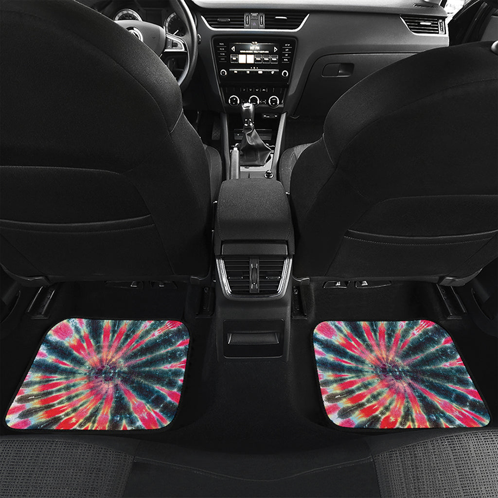 Black Backed Tie Dye Print Front and Back Car Floor Mats