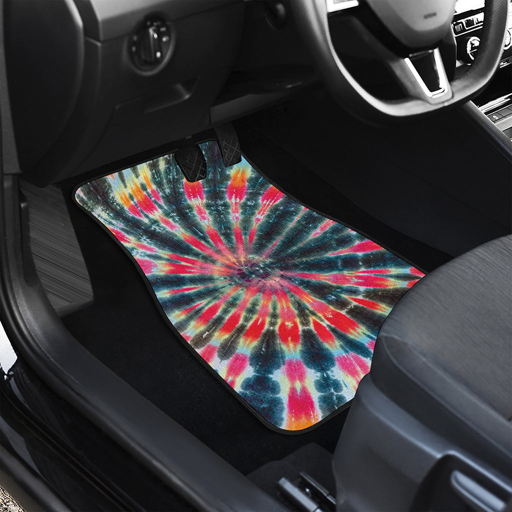 Black Backed Tie Dye Print Front and Back Car Floor Mats