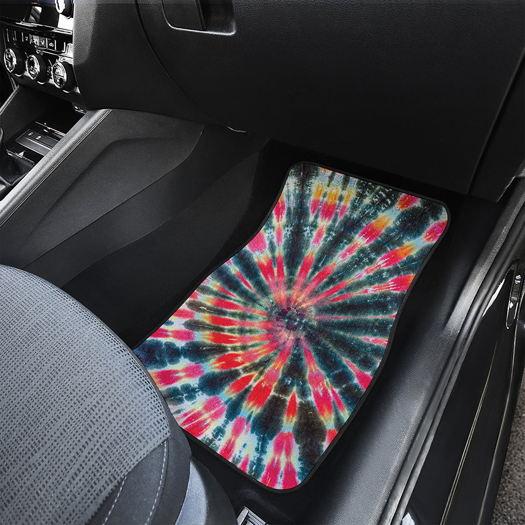 Black Backed Tie Dye Print Front and Back Car Floor Mats