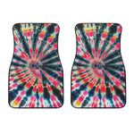 Black Backed Tie Dye Print Front Car Floor Mats