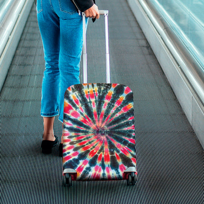 Black Backed Tie Dye Print Luggage Cover