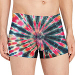 Black Backed Tie Dye Print Men's Boxer Briefs