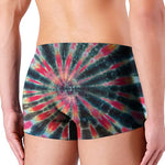 Black Backed Tie Dye Print Men's Boxer Briefs