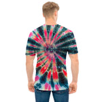 Black Backed Tie Dye Print Men's T-Shirt