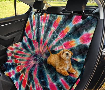 Black Backed Tie Dye Print Pet Car Back Seat Cover