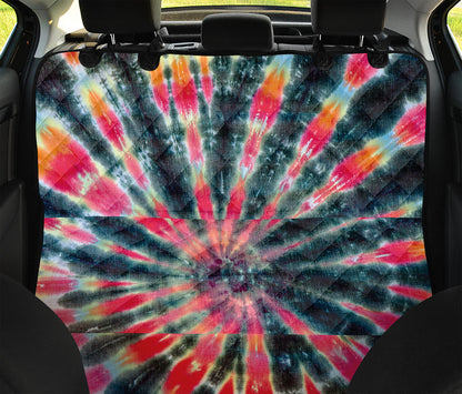 Black Backed Tie Dye Print Pet Car Back Seat Cover