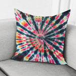 Black Backed Tie Dye Print Pillow Cover