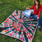 Black Backed Tie Dye Print Quilt