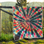 Black Backed Tie Dye Print Quilt