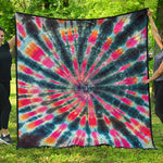 Black Backed Tie Dye Print Quilt