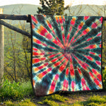 Black Backed Tie Dye Print Quilt