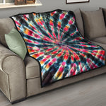 Black Backed Tie Dye Print Quilt