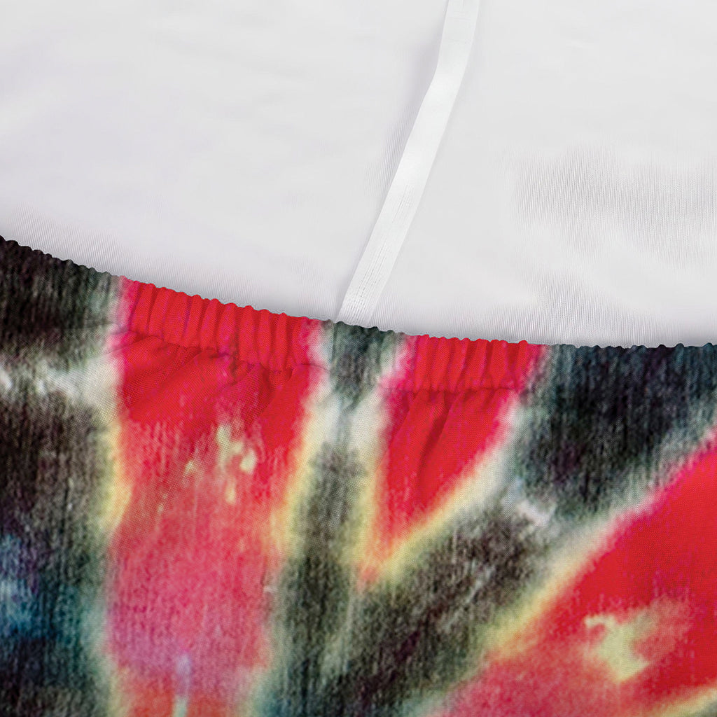 Black Backed Tie Dye Print Sofa Cover