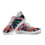 Black Backed Tie Dye Print White Sneakers