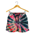 Black Backed Tie Dye Print Women's Shorts