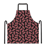 Black Bacon Pattern Print Apron