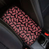 Black Bacon Pattern Print Car Center Console Cover