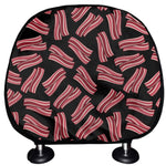 Black Bacon Pattern Print Car Headrest Covers
