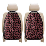 Black Bacon Pattern Print Car Seat Organizers