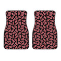 Black Bacon Pattern Print Front Car Floor Mats
