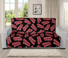 Black Bacon Pattern Print Futon Protector