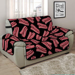 Black Bacon Pattern Print Half Sofa Protector