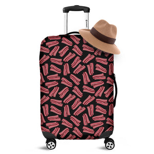 Black Bacon Pattern Print Luggage Cover