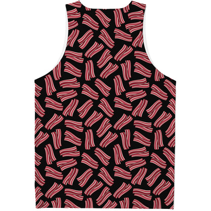 Black Bacon Pattern Print Men's Tank Top