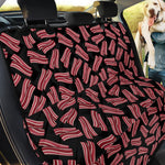 Black Bacon Pattern Print Pet Car Back Seat Cover