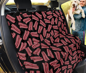 Black Bacon Pattern Print Pet Car Back Seat Cover