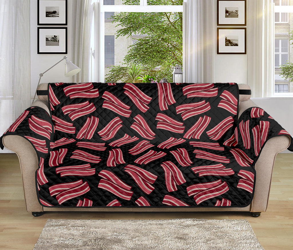 Black Bacon Pattern Print Sofa Protector