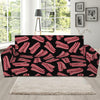 Black Bacon Pattern Print Sofa Slipcover