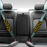 Black Banana Pattern Print Car Seat Belt Covers
