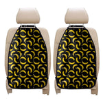 Black Banana Pattern Print Car Seat Organizers