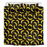 Black Banana Pattern Print Duvet Cover Bedding Set