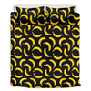 Black Banana Pattern Print Duvet Cover Bedding Set