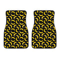 Black Banana Pattern Print Front Car Floor Mats