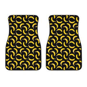 Black Banana Pattern Print Front Car Floor Mats