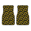 Black Banana Pattern Print Front Car Floor Mats